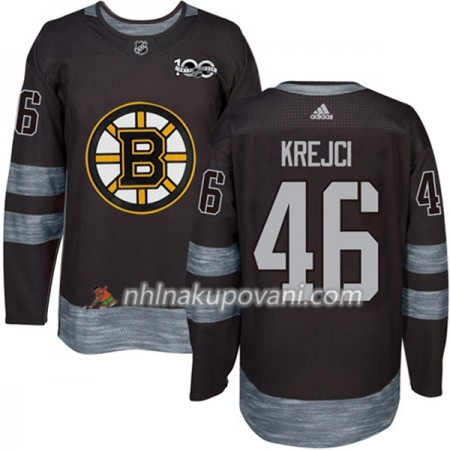 Boston Bruins Dresy David Krejci 46 1917-2017 100th Anniversary Adidas Černá Authentic - Pánské